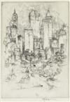 JOSEPH PENNELL Three etchings.